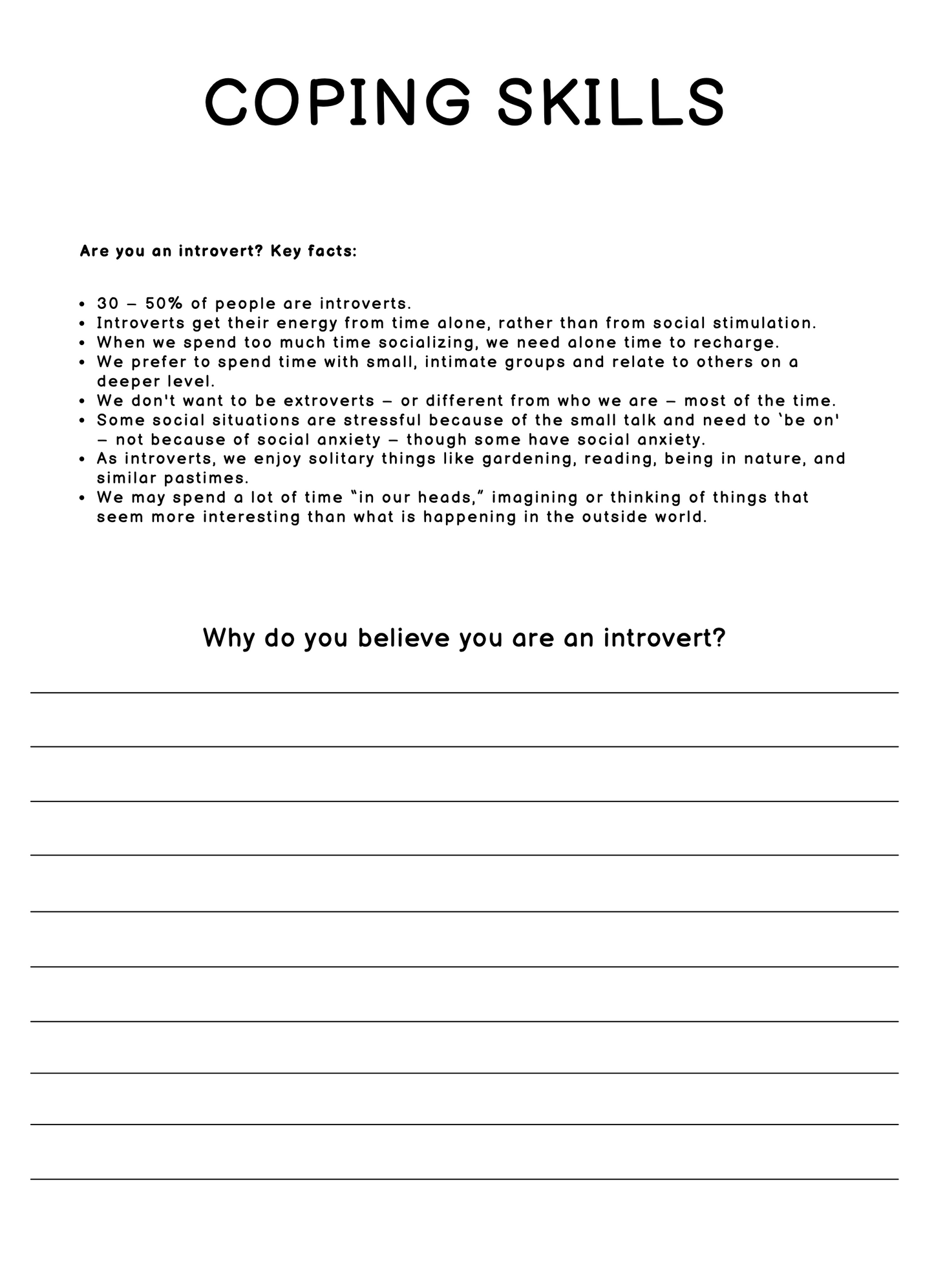 Being an Introvert Journal