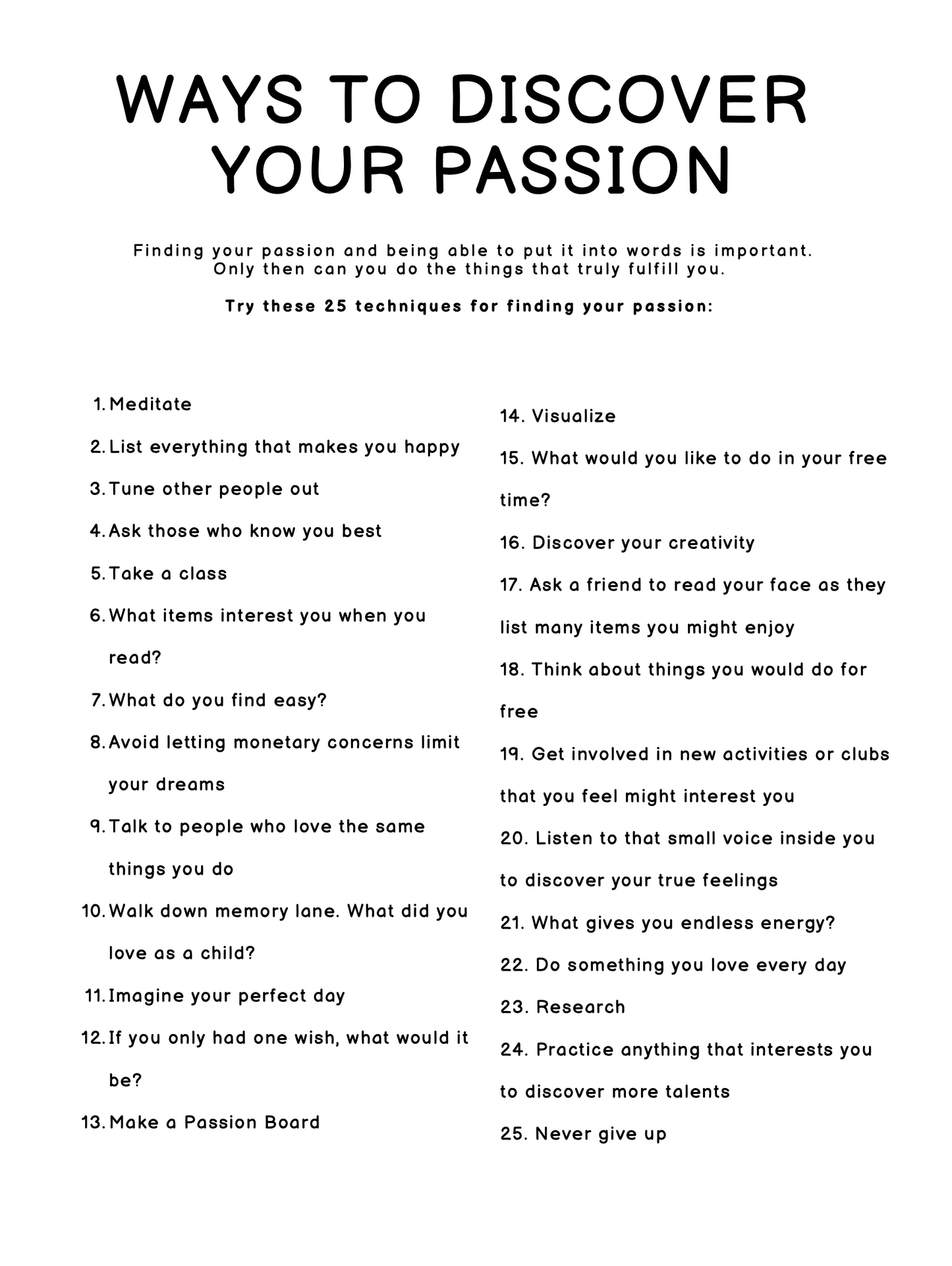 Find Your Passion Planner