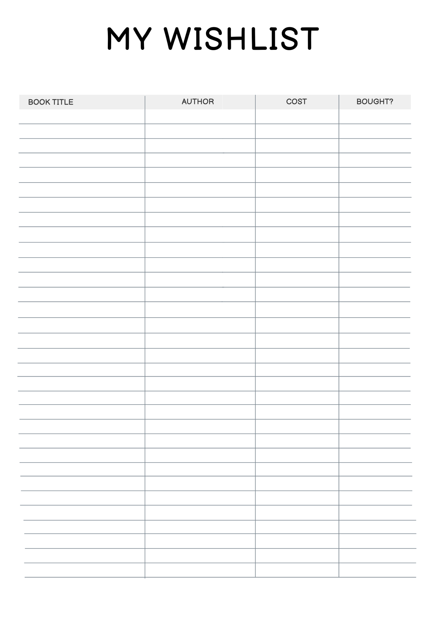 Reading Planner