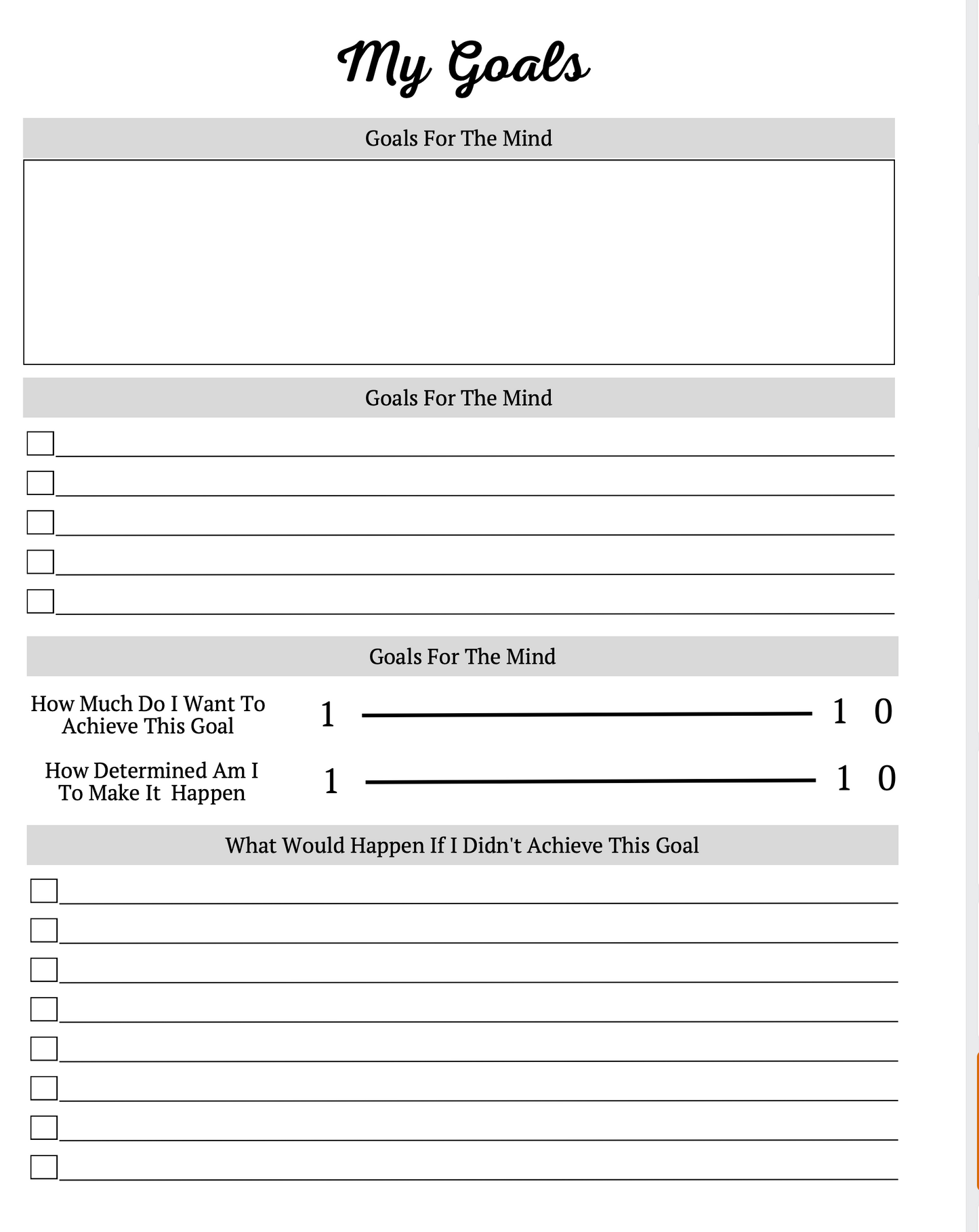 Self Care Planner