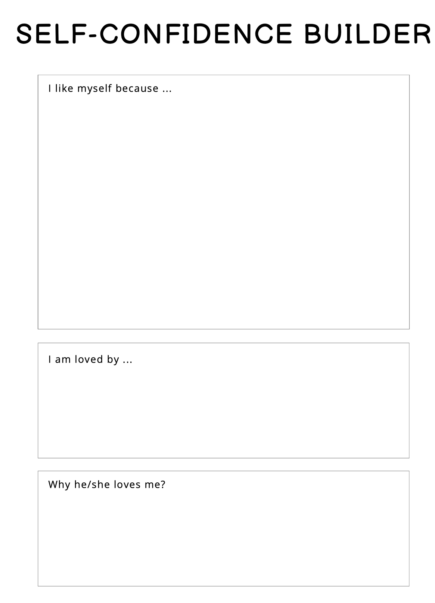 Self Confidence Planner