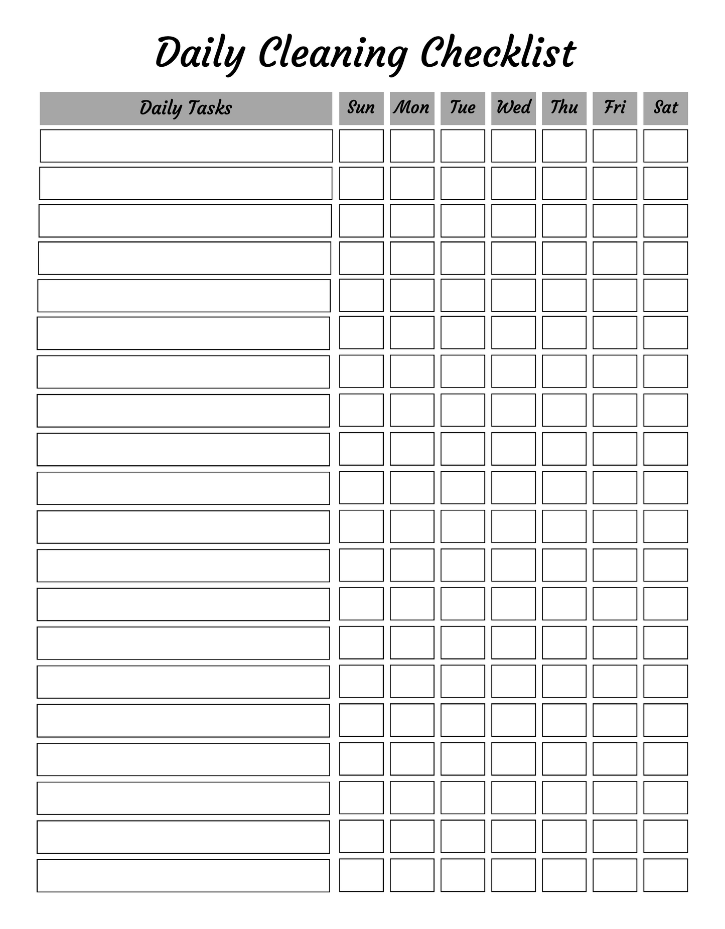 Cleaning Planner