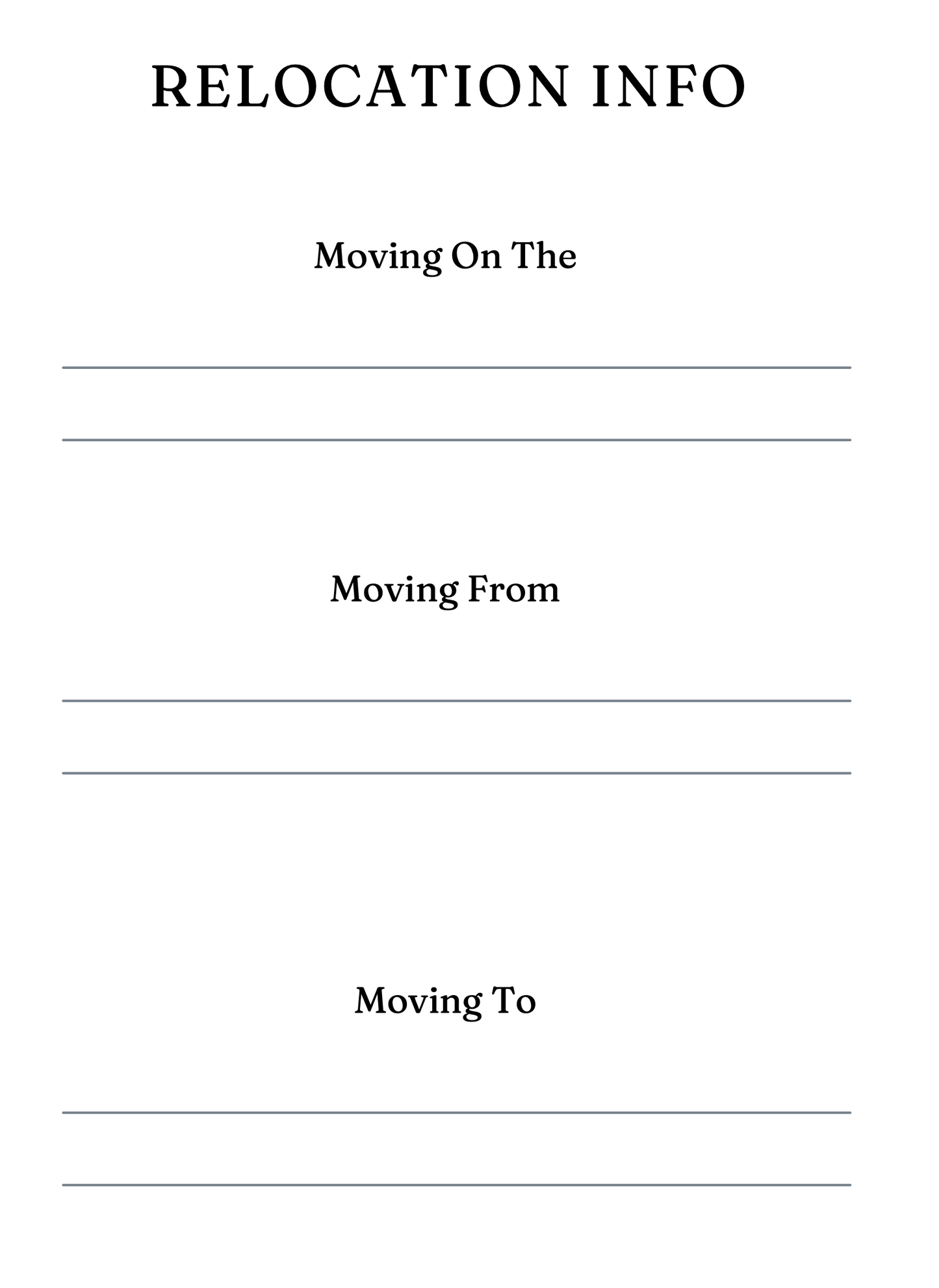 Relocation Planner