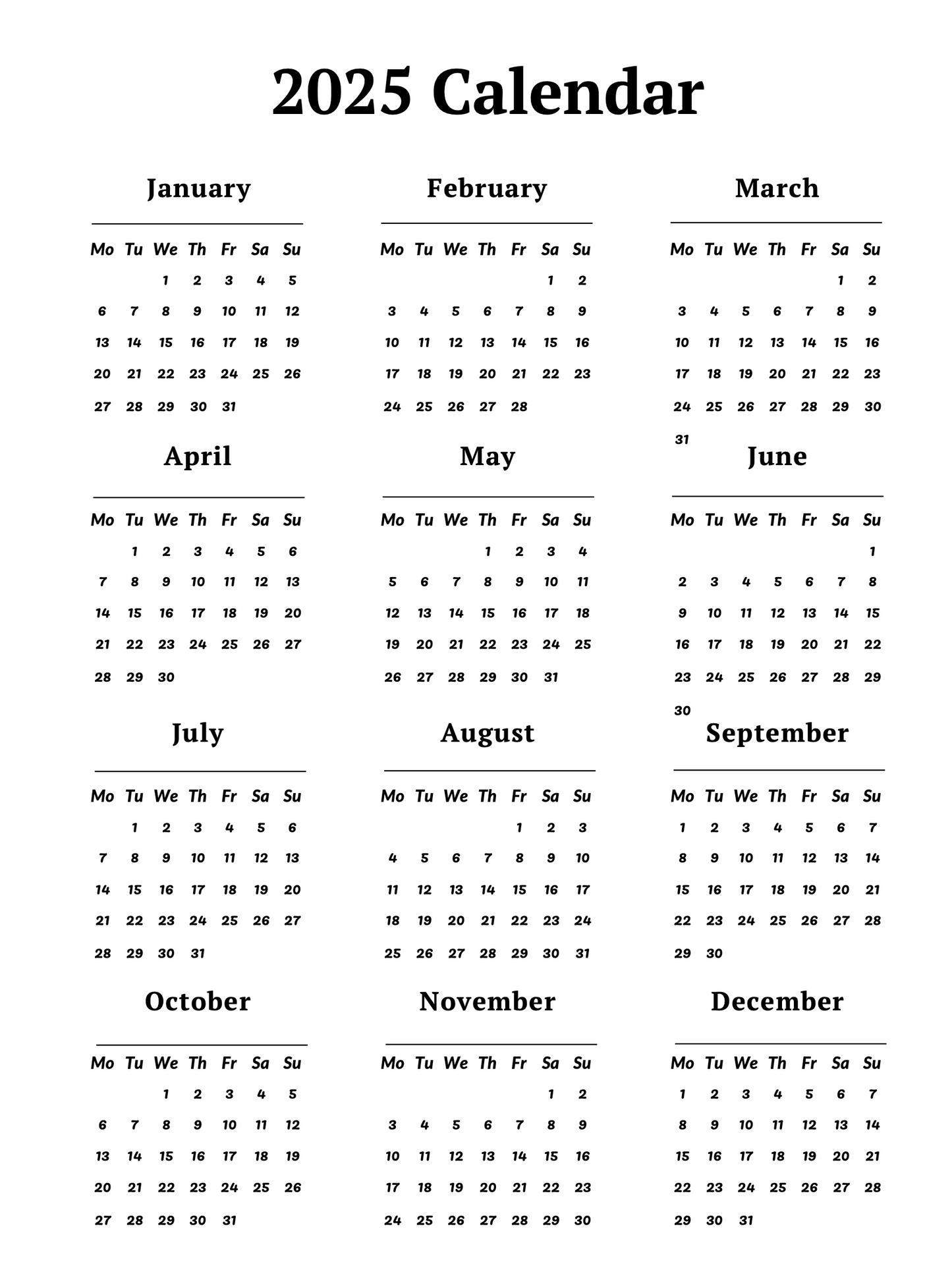 2025-2026 Monthly Planner