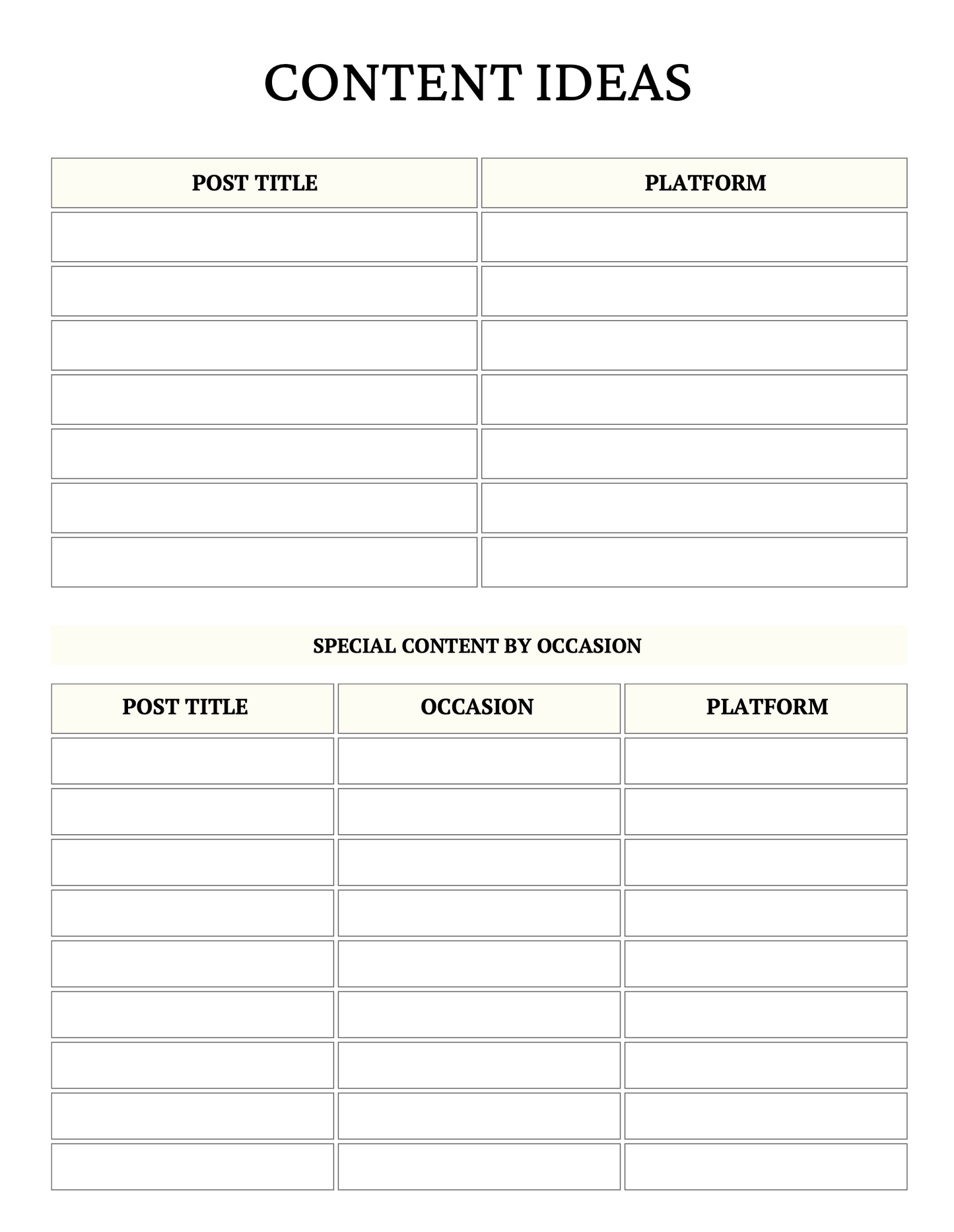2025 Marketing Planner
