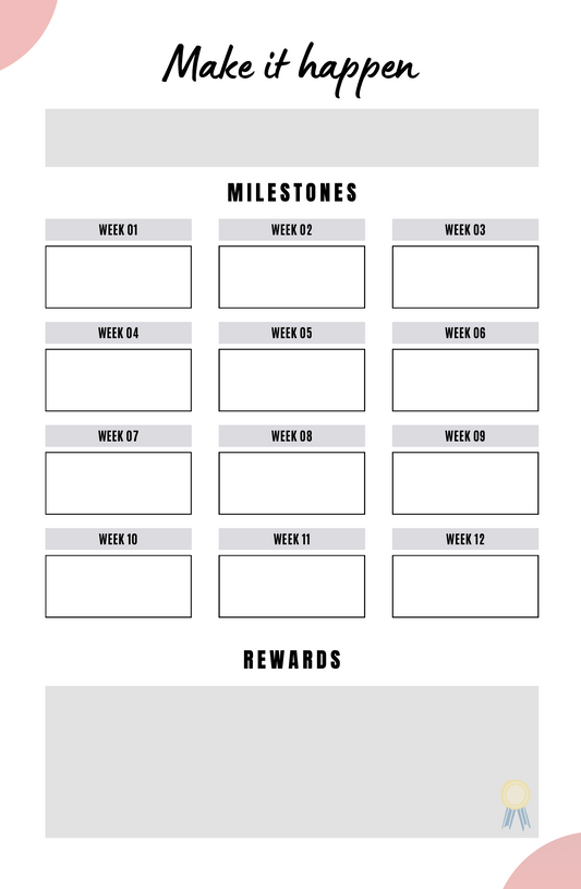 12 Week Weight Loss Planner
